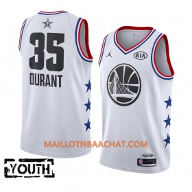 Maillot NBA Golden State Warriors Kevin Durant 35 2019 All-Star Jordan Brand Blanc Swingman - Enfant